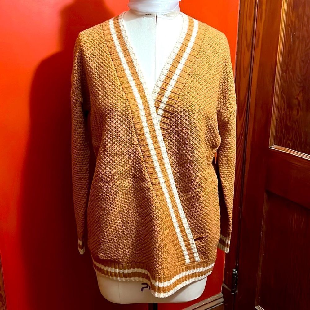 Cozy Casual Mustard Yellow Wrap Cardigan Sz S/M